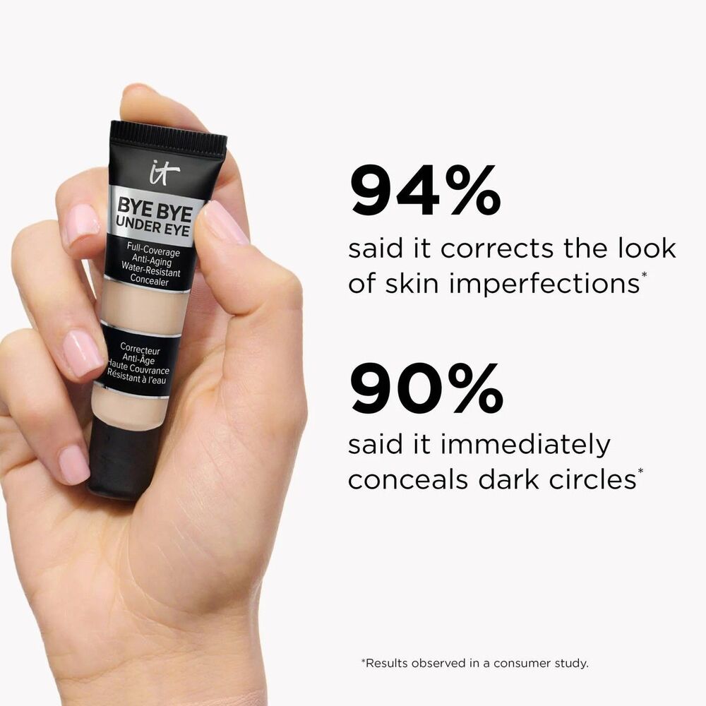 IT Cosmetics Bye-Bye Under Eye Concealer-Medium Sand 20.5 (W) Large 0.40 oz New - Picture 3 of 6